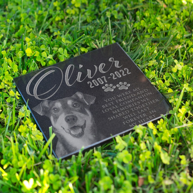 Dog Memorial Stone Pet Memorial Stone Personalized Memorial Etsy