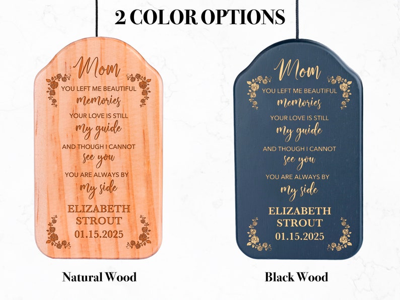 Memorial Wind Chimes Personalized, Windchimes Personalized in Memory, Sympathy Gifts for Loss of a Loved One, In Loving Memory, Bereavement bild 2