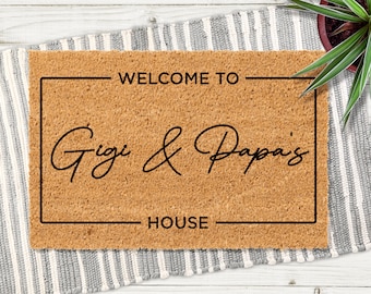 Nana and Papa's House Doormat, Grandparents Doormat, Gift for Grandparents, Nana Papa Gift, Personalized Doormat, Grandparents Gift Ideas
