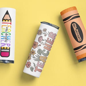 Teacher Gift, Personalized Tumbler Gift for Teacher, Teacher Tumbler, Teacher Appreciation Gift, Pencil Skinny Tumbler, Teacher Gifts image 10