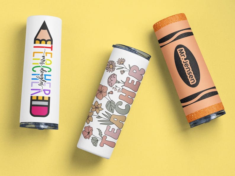Teacher Gift, Personalized Tumbler Gift for Teacher, Teacher Tumbler, Teacher Appreciation Gift, Pencil Skinny Tumbler, Teacher Gifts image 10