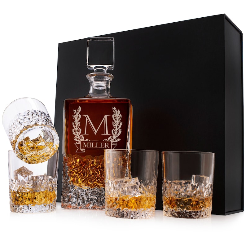 Whiskey Decanter Set Personalized Personalized Gifts for Him Etsy