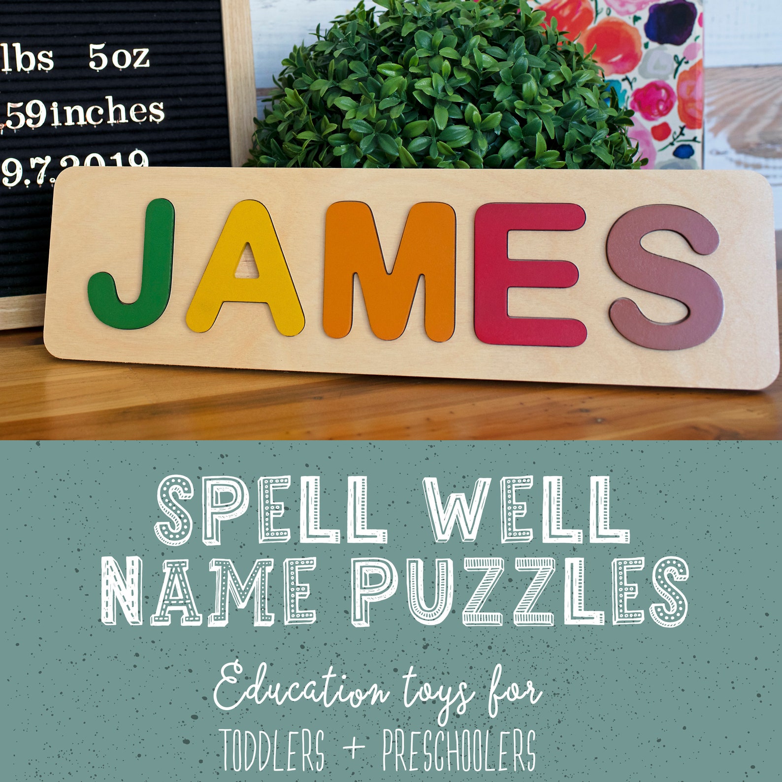 Personalized Name Puzzles for Toddlers Kids Custom Early Etsy
