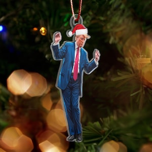 Trump Dancing Ornament, Acrylic Trump Christmas Ornaments, Trump Ornaments, Trump Christmas Ornaments, Christmas Tree Ornaments image 9