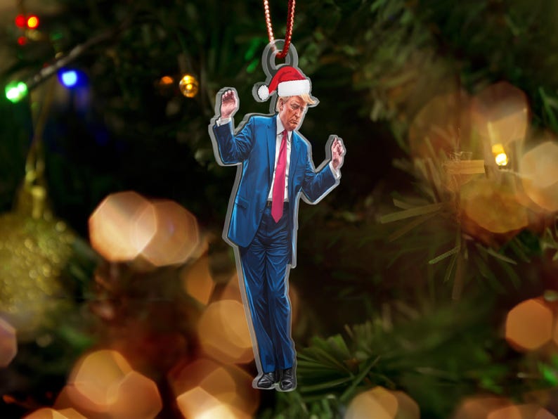 Trump Dancing Ornament, Acrylic Trump Christmas Ornaments, Trump Ornaments, Trump Christmas Ornaments, Christmas Tree Ornaments image 9