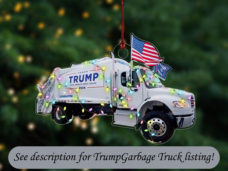 Trump Dancing Ornament, Acrylic Trump Christmas Ornaments, Trump Ornaments, Trump Christmas Ornaments, Christmas Tree Ornaments image 2