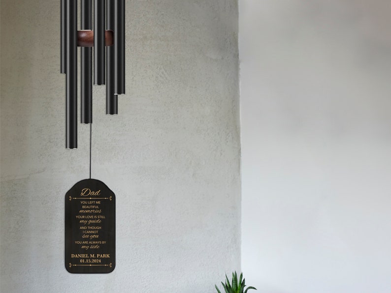 Memorial Wind Chimes Personalized, Windchimes Personalized in Memory, Sympathy Gifts for Loss of a Loved One, In Loving Memory, Bereavement bild 8