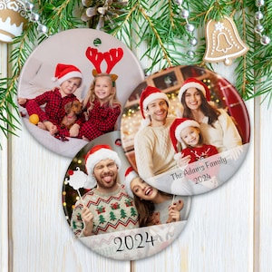 Christmas Ornaments,Photo Ornament, Personalized Ornament Just Married Ceramic Engagement Ornament First Christmas Tree Decoration Xmas Gift