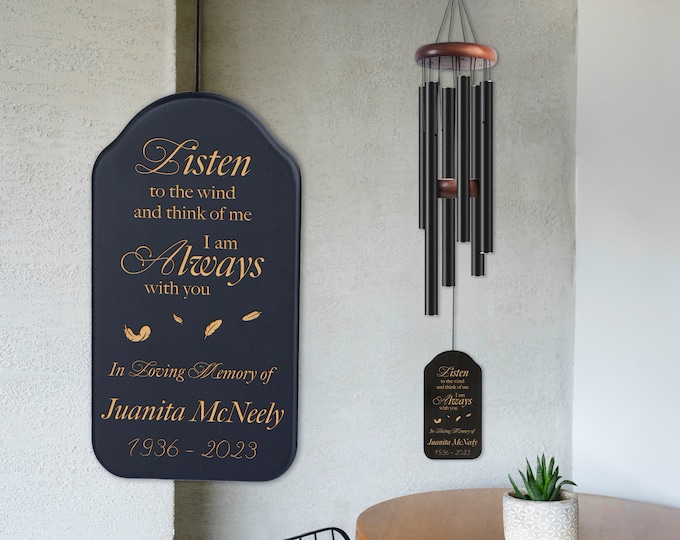 Memorial Wind Chimes Personalized, Windchimes Personalized in Memory, Sympathy Gifts for Loss of a Loved One, In Loving Memory, Bereavement