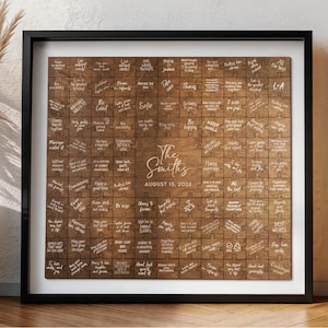 Personalized Wedding Guest Book Alternative Puzzle, Guest Book Alternative Wedding, Wedding Gift Keepsake, Jigsaw Wooden Guestbook