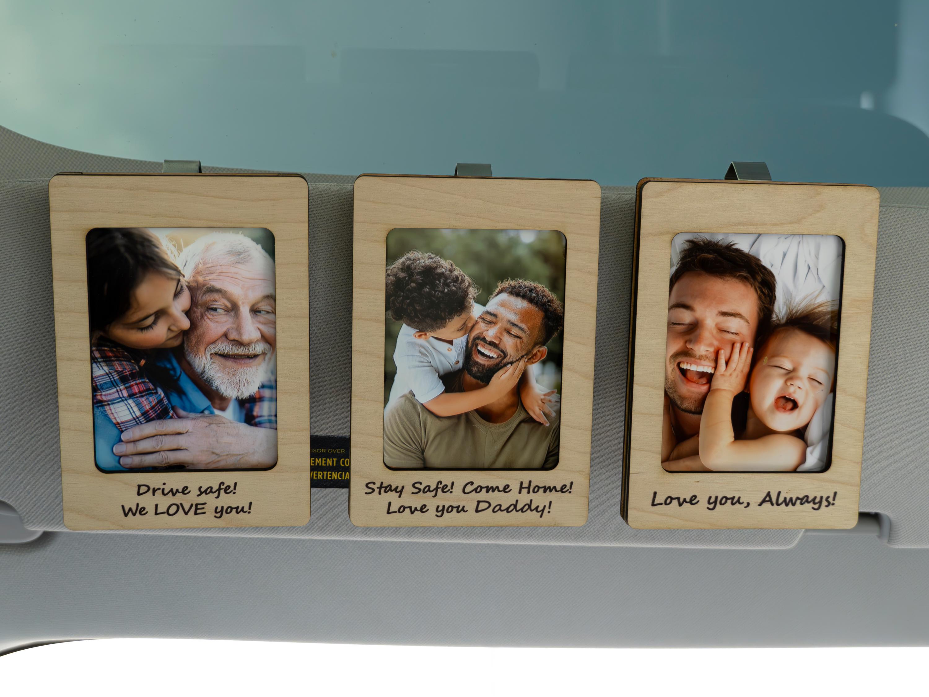 Lot De 2 Supports Photo Magnétiques Pour Voiture - Cadre Acrylique Pour Grille D'aération - Affichage Horizontal/vertical - Pour Photos Type Polaroid (env. 9x6 Cm) - 4