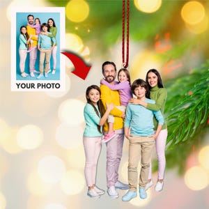 Christmas Ornaments, Photo Ornament, Personalized Ornament, Custom Ornament Family Photo, Couples Gift for Christmas, Family Ornaments 2024