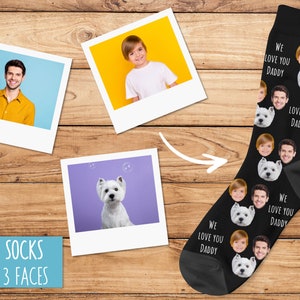 Custom Socks with Faces, Personalized Gifts for Men, Personalized Socks, Birthday Day Gifts for Him, Funny Faces on Socks