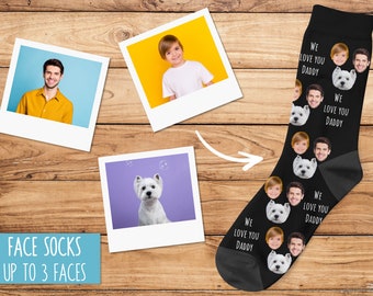 Custom Socks with Faces, Personalized Gifts for Men, Personalized Socks, Birthday Day Gifts for Him, Funny Faces on Socks