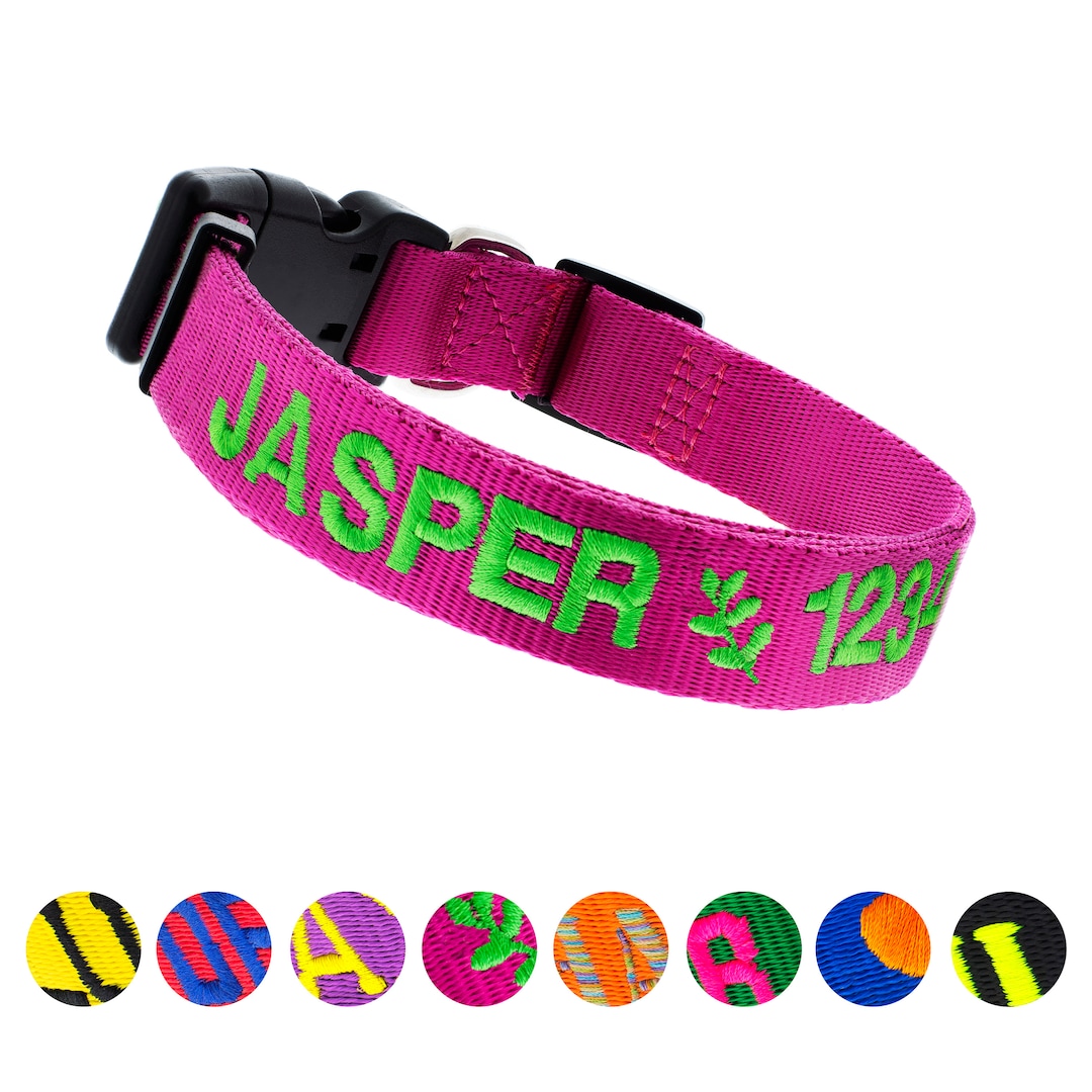 Dog Collar With The Name Pink