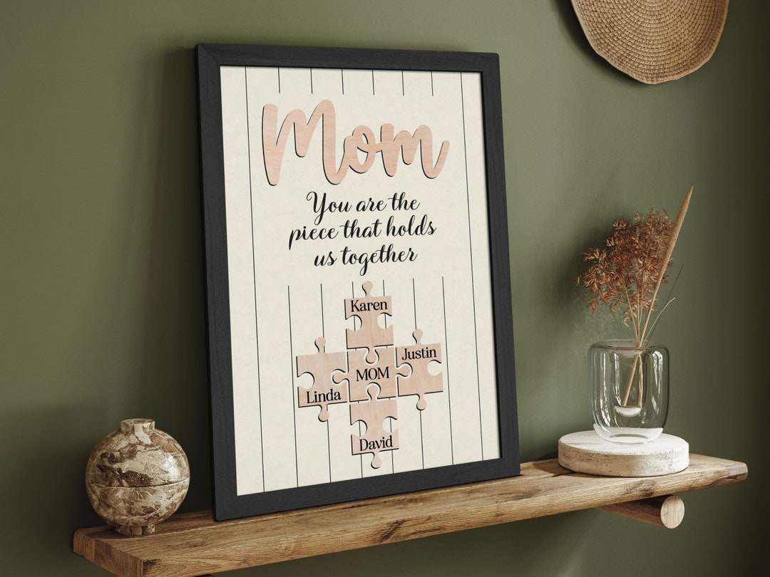 Personalized Mom Puzzle Sign, Mother's Day Gift From Kids Husband, Mom ...