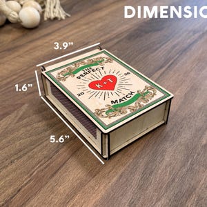 Caja de cerillas grande personalizada para parejas, regalos de compromiso, regalo de boda para pareja, regalo de inauguración de la casa, regalos de aniversario, regalo de despedida de soltera imagen 5
