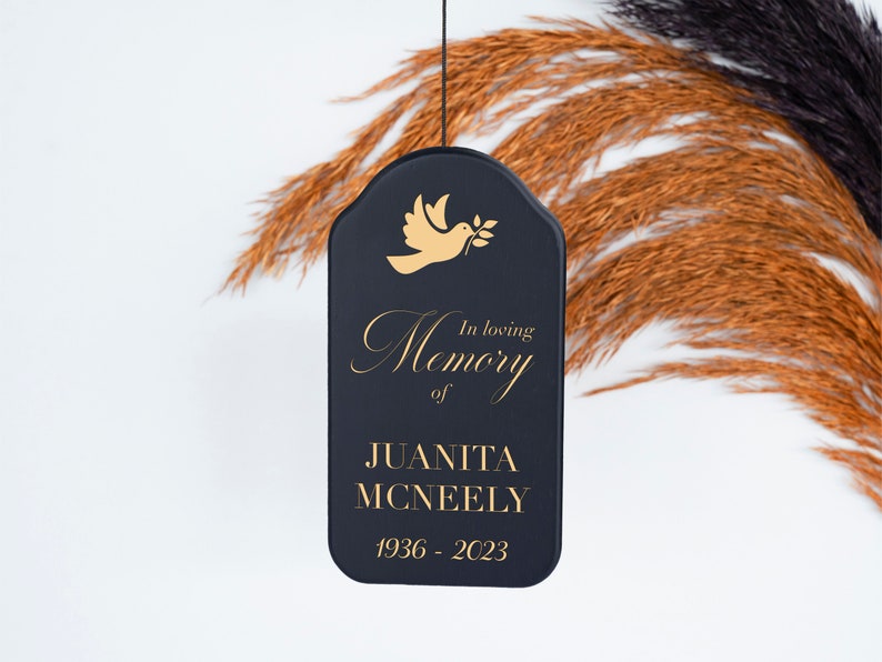 Memorial Wind Chimes Personalized, Windchimes Personalized in Memory, Sympathy Gifts for Loss of a Loved One, In Loving Memory, Bereavement bild 6