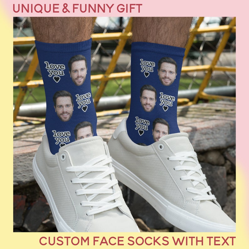 Custom Gifts for Him, Personalized Gifts for Men, Custom Face Socks, Personalized Socks, Custom Socks, Girlfriend, Boyfriend Gift image 7