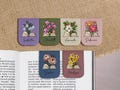 Name Magnetic Bookmark, Personalized Leather Bookmark with Birth Flower, Custom Birth Flower Bookmarks Book Lover Gifts for Her