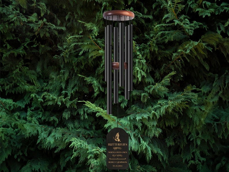 Memorial Wind Chimes Personalized, Windchimes Personalized in Memory, Sympathy Gifts for Loss of a Loved One, In Loving Memory, Bereavement bild 10