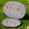 Personalized Garden Stone for Mom, Grandma Garden Stone, Garden of Love, Grandmas Garden Gifts for Grandma, Birth Flower Mom Gifts from Kids