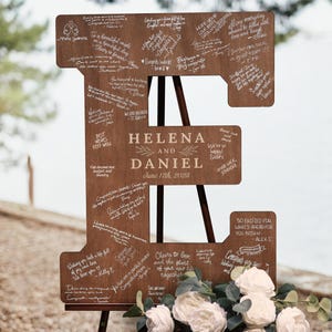 Wedding Guest Book, Personalized Wedding Signs, Wedding Letter Sign, Wedding Guest Book Alternative Sign, Wedding Welcome Sign