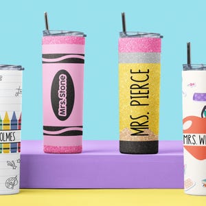 Show your appreciation for that special teacher with this personalized 20oz skinny tumbler! Ideal for the end of the school year, this tumbler is both stylish and practical, making it a thoughtful gift they’ll love to use daily.