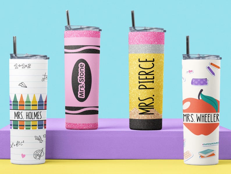 Show your appreciation for that special teacher with this personalized 20oz skinny tumbler! Ideal for the end of the school year, this tumbler is both stylish and practical, making it a thoughtful gift they’ll love to use daily.