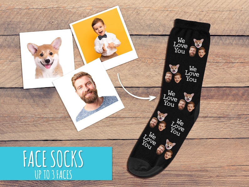 Custom Gifts for Him, Personalized Gifts for Men, Custom Face Socks, Personalized Socks, Custom Socks, Girlfriend, Boyfriend Gift image 10