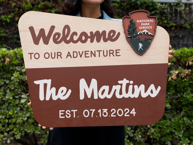 Personalized 11x8.5 Custom National Park Sign