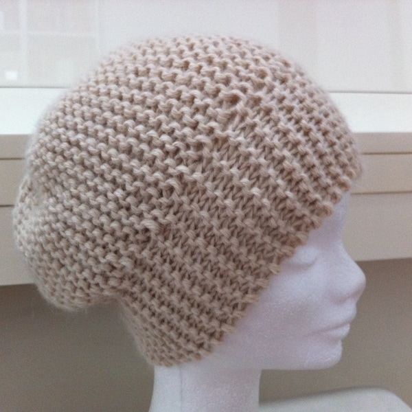 Bonnet beige en alpaga