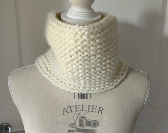 Snood écru très doux et chaud