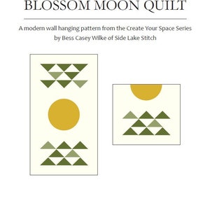 Blossom Moon Wall Quilt - Modern Quilt Pattern