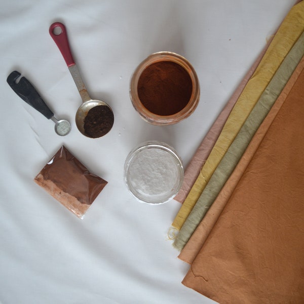 Natural Dye Kit for Cotton / Linen Fabric. Plant-based dye kit . Fabric dyeing. Sustainable, eco-friendly dye kit