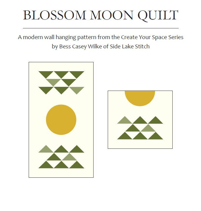 Blossom Moon Wall Quilt - Modern Quilt Pattern - Etsy