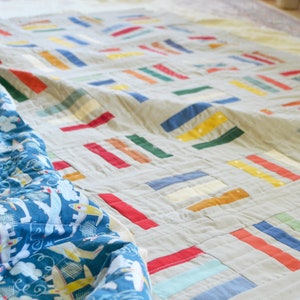 Scrappy Lines Quilt Pattern PDF Download. A Beginner friendly, minimalist quilt pattern image 6