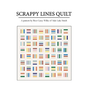 Scrappy Lines Quilt Pattern PDF Download. A Beginner friendly, minimalist quilt pattern image 2