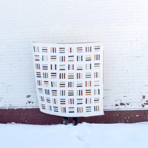 Gedrukt patroon - Scrappy Lines Quilt Patroon. Een beginnersvriendelijk, minimalistisch quiltpatroon.