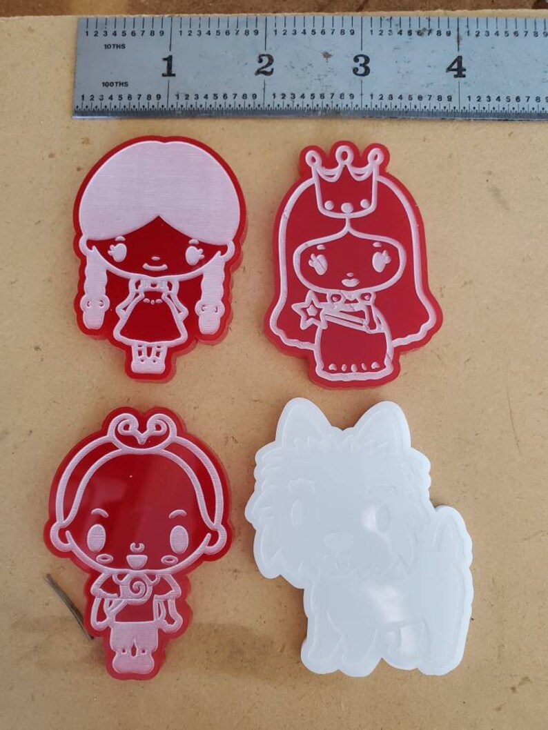 Each individual piece is 2x2.5 wizard silicone mold for resin casting Large 10 pc Acrylic blank not for sale. All 10 pieces included