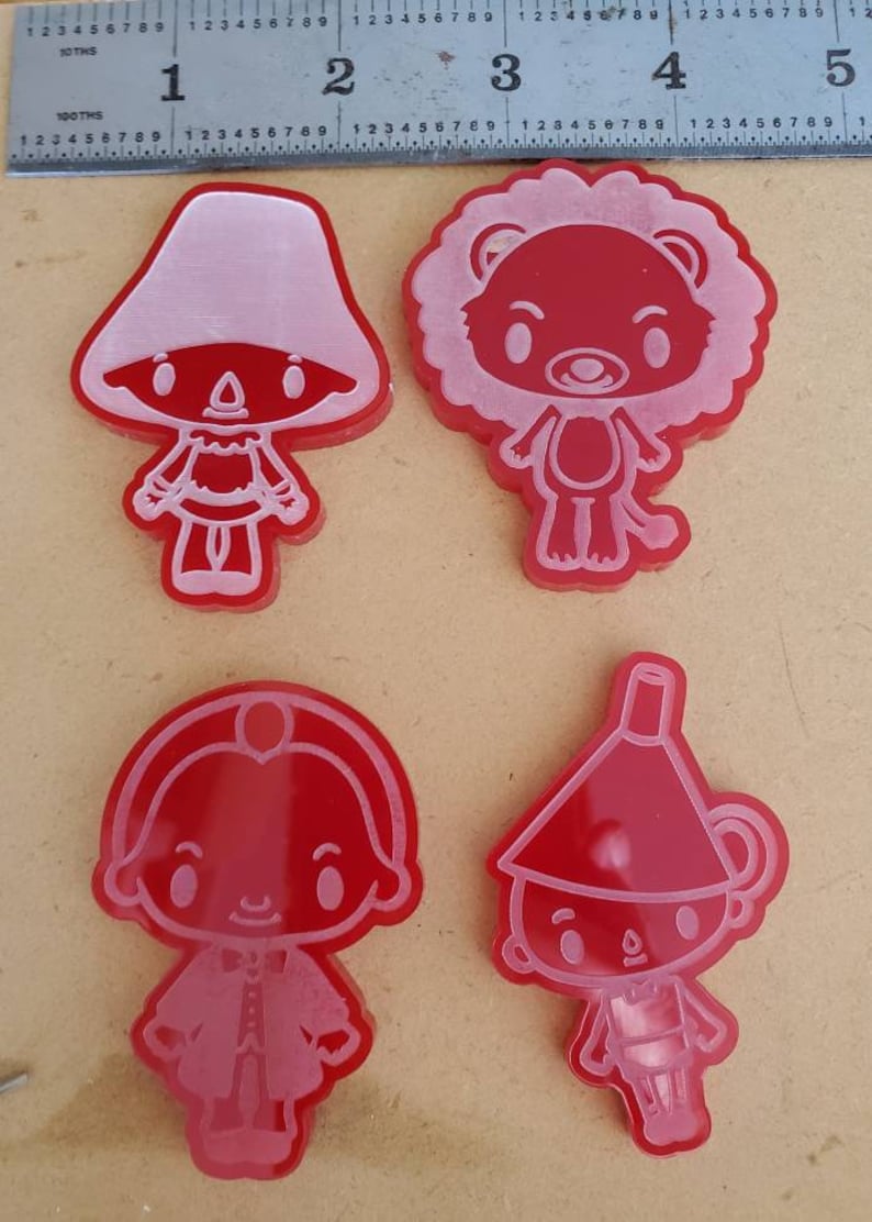 Each individual piece is 2x2.5 wizard silicone mold for resin casting Large 10 pc Acrylic blank not for sale. All 10 pieces included