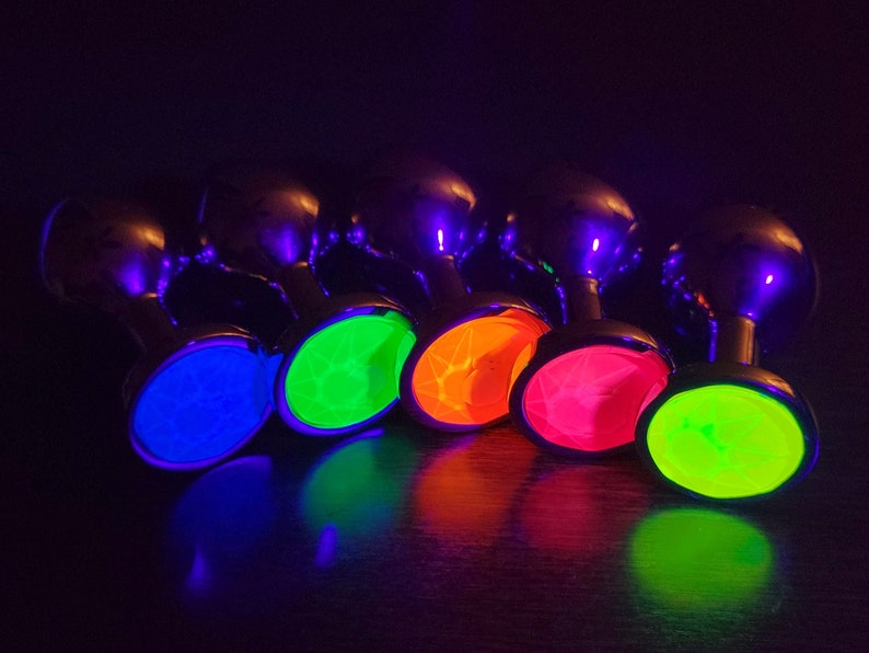BLACKLIGHT BUTT PLUGS 5 Colors & 2 Sizes Etsy