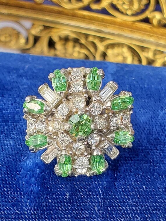 Vintage Hollycraft Cocktail Rhinestone Crystal Coc