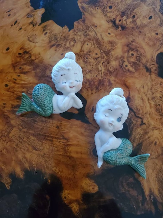 Vintage Bradley Kenmar Wall Mermaids Hanging Plaques Figurines