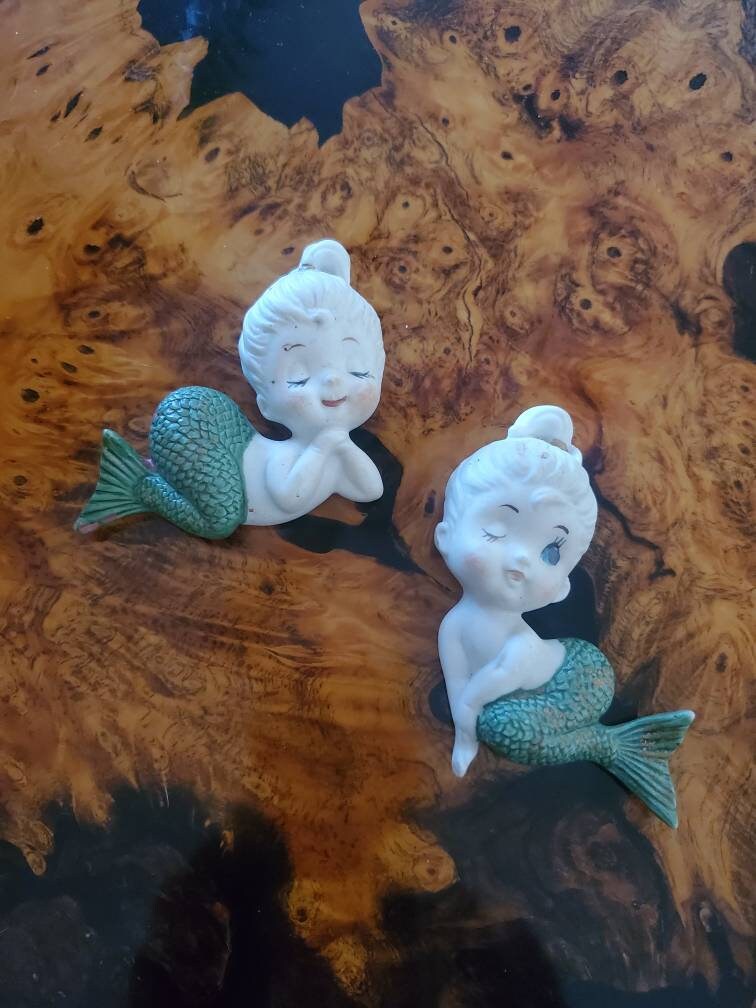 Vintage Bradley Kenmar Wall Mermaids Hanging Plaques Figurines