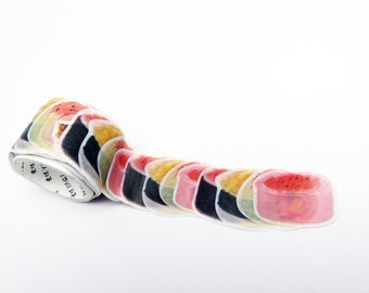 Sushi Washi Tape Sticker Roll - 200 Sheets - Colorful Japanese Sushi Patterns