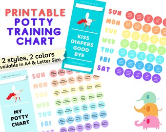 Printable Superhero Potty Training Tracker - PDF Digital Download