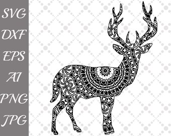 Download Deer mandala svg | Etsy