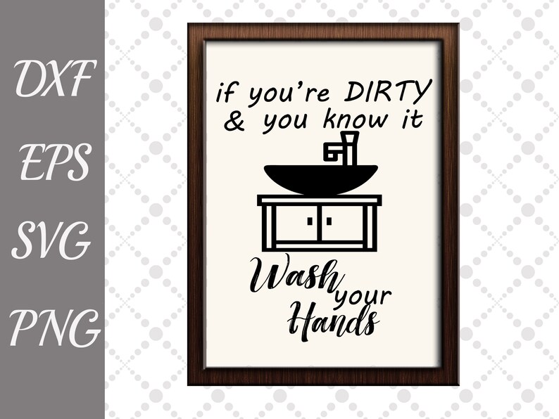 Download Bathroom Sign Svg Funny Bathroom Svg Home Decor Etsy