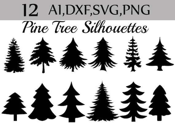 Download Svg Pine Tree clipart: SILHOUETTES PINE TREE | Etsy